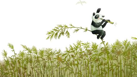 Im Bambuswald mit der Bambusflöte: Nicht-Peter in Saša Stanišić' zweitem Kinderbuch "Panda-Pand"
