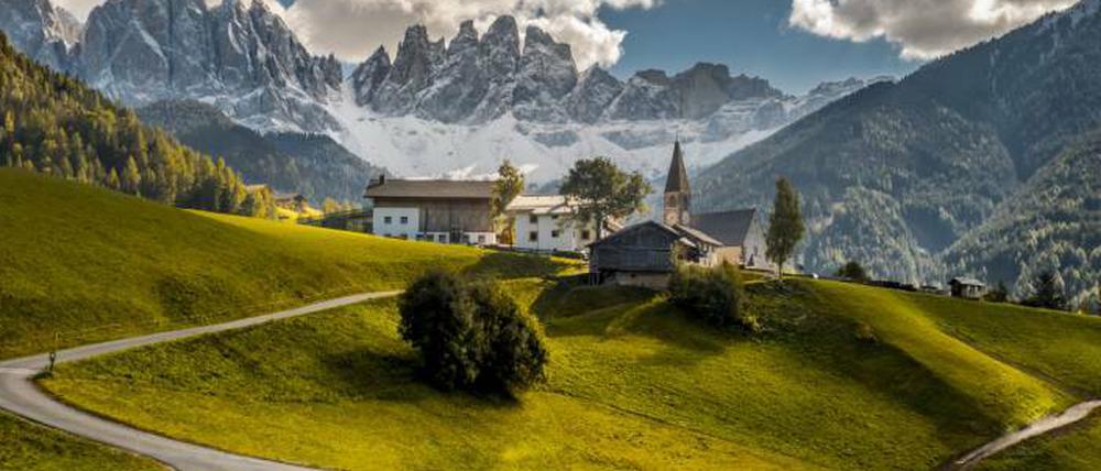 Das Dolomitental Villnöss in Südtirol.  