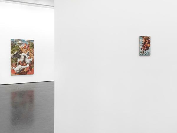 Blick in die Ausstellung von Jannis Marwitz in der Galerie Barbara Weiss. 