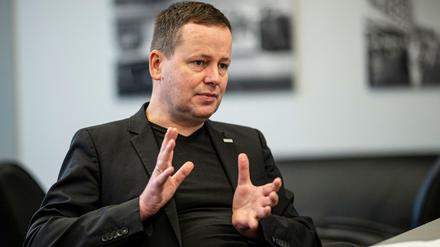 Klaus Lederer in seinem Berliner Büro in der Senatsverwaltung für Kultur und Europa..