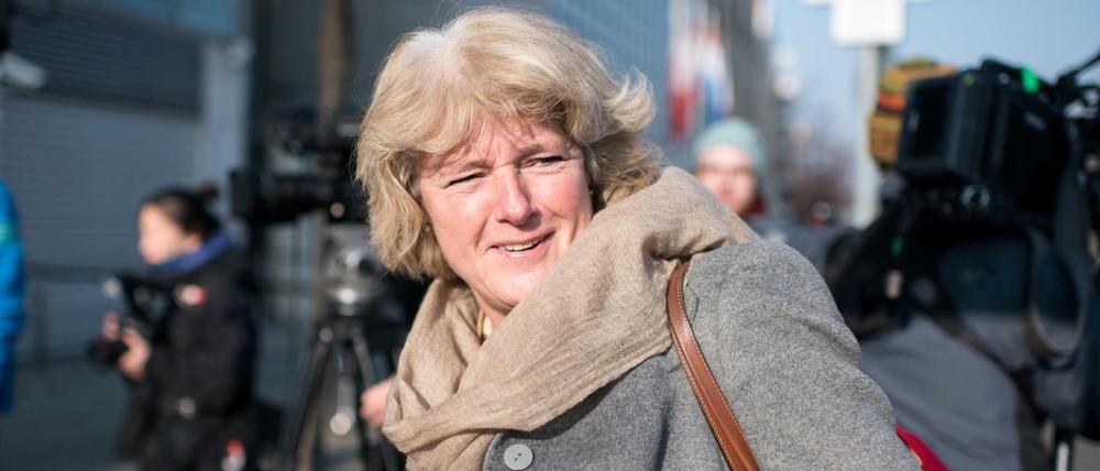 Monika Grütters (CDU), Staatsministerin für Kultur und Medien, während der Koalitionsverhandlungen von CDU, CSU und SPD.