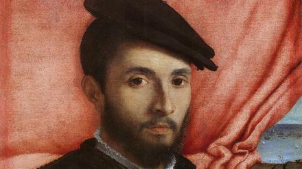 Bilder mit Feinsinn. "Porträt eines jungen Mannes", von Lotto gemalt im Jahr 1526.