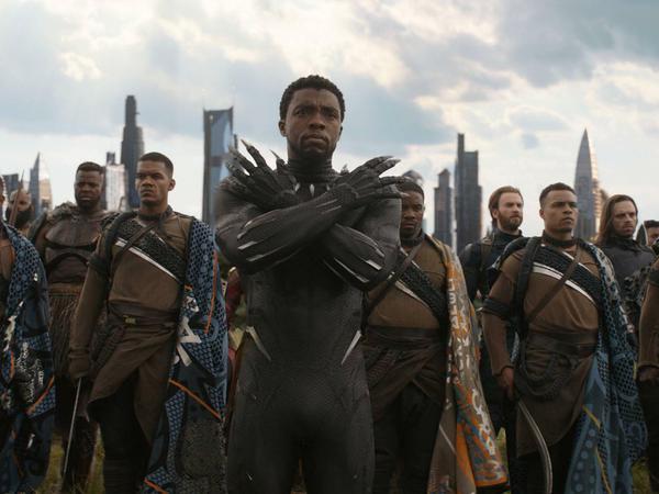 Chadwick Boseman in seiner berühmtesten Rolle als Black Panther in Marvels "Avengers: Infinity War".
