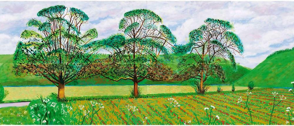 David Hockney: Three Trees near Thixendale Spring, 2008 