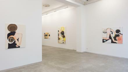 Installationsansicht der Plessen-Ausstellung in der Galerie Daniel Marzona.