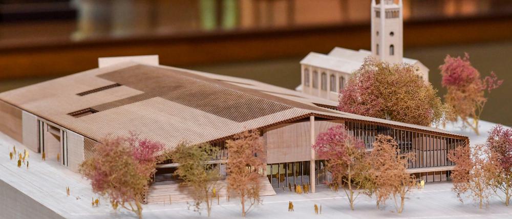 Das Modell des Siegerentwurfs des Basler Architekturbüros Herzog und de Meuron für das Museum des 20. Jahrhunderts am Kulturforum.