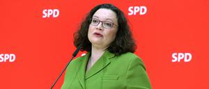 Andrea Nahles, SPD-Bundesvorsitzende, will, dass der Name Hartz IV verschwindet.