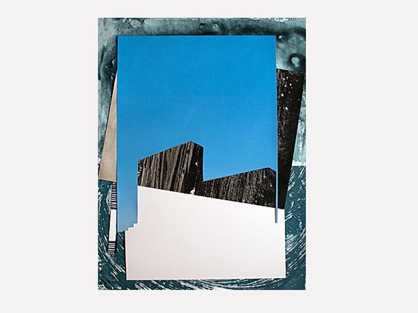 Katja Pudor, „Future Proof #27“, 2020, Collage, Gouache auf Papier, Cut outs von Buchseiten, 38,5 cm x 29,5 cm.