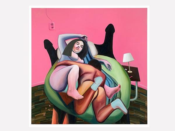 Ivana de Vivanco, „Coming around “, Öl auf Leinwand, 190 x 190 cm, 2019.