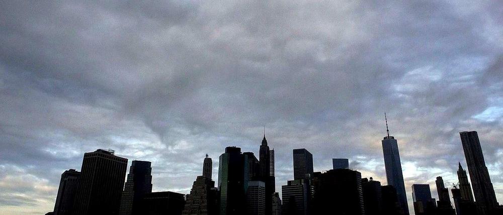 Die Skyline von Manhattan, von Brooklyn aus betrachtet.