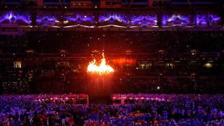The 2012 Olympics are officially opened in London.