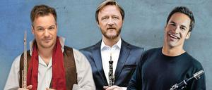 Drei mit Luft. Emmanuel Pahud, Albrecht Mayer und Andreas Ottensamer sind Solisten der Berliner Philharmoniker.