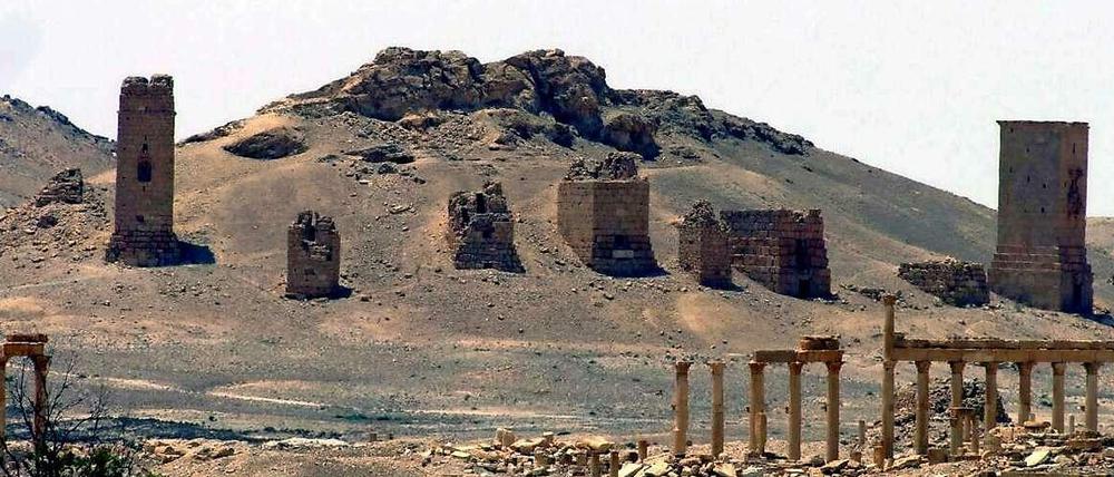 Ruinen der antiken syrischen Stadt Palmyra.