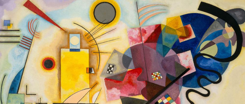 Wassily Kandinsky weltberühmtes abstraktes Gemälde „Gelb, Rot, Blau“ von 1925.