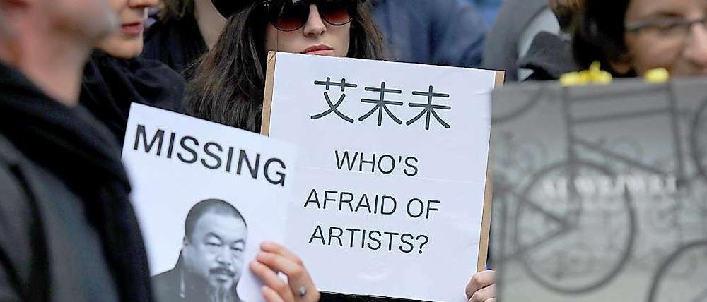 Die Inhaftierung Ai Weiweis ruft im Westen Protest hervor.