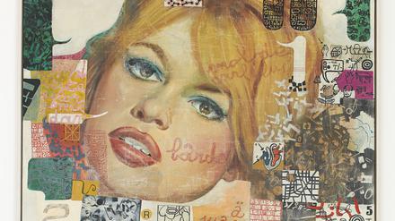 Robert Sabatiers Arbeit „Brigitte Bardot ou roman hypergraphique au portrait“ von 1967.