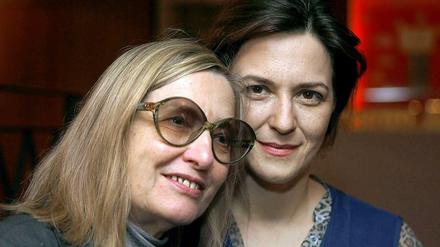 Helma Sanders-Brahms (links) 2008 - mit Martina Gedeck anlässlich des Films "Geliebte Clara". 