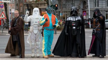 Mitglieder eines «Star Wars»-Fanclubs, gesichtet im November im Hamburger Grindelviertel. 