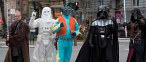 Mitglieder eines «Star Wars»-Fanclubs, gesichtet im November im Hamburger Grindelviertel. 