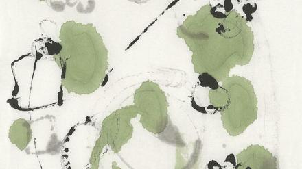Songwen Sun-von Berg: "Frühlingsbild grün 3", 2019, Tusche auf Papier 