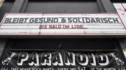 Im Lido in Berlin-Kreuzberg sind alle Auftritte vorerst abgesagt. 