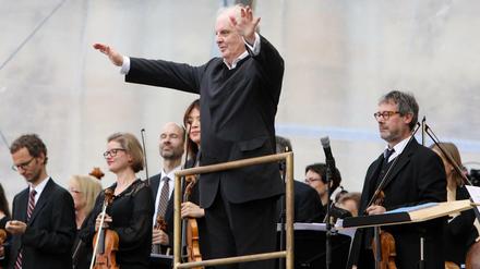 Daniel Barenboim bei "Staatsoper für alle" auf dem Bebelplatz.
