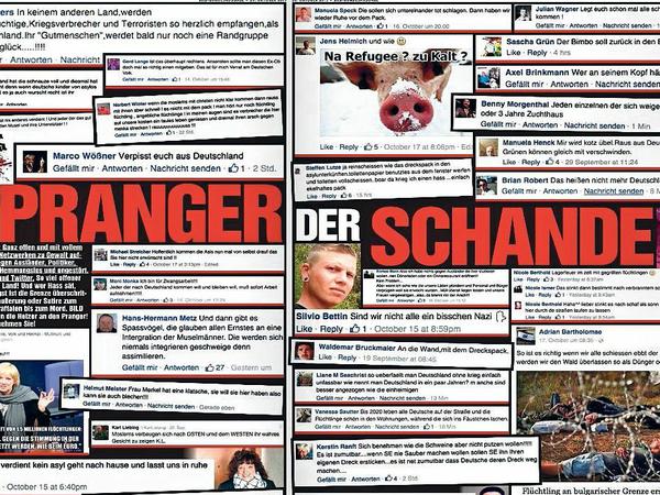 Sprachliche Aufrüstung: Die "Bild"-Zeitung veröffentlichte 2015 Namen und Fotos von Facebook-Hetzern. 