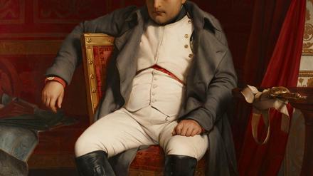 Paul Delaroche (1797–1856): Napoleon I. in Fontainebleau am 31. März 1814 nach Empfang der Nachricht vom Einzug der Verbündeten in Paris, 1845. Öl auf Leinwand.