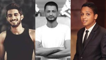 Schadi Habasch (l.) starb im Gefängnis, Galal El-Behairy und Mustafa Gamal sind in Haft.