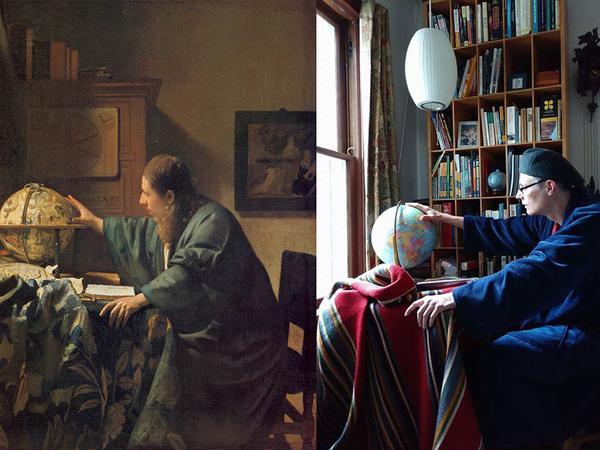 Vermeers "Astronom" - es braucht nur einen Globus, eine Decke und das richtige Fenster!