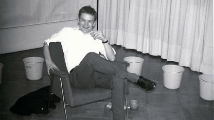 Thomas Schmit 1965 bei seiner "Aktion ohne Publikum". 