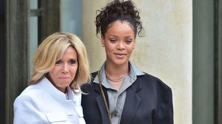 Bienvenue à Paris: Brigitte Macron nimmt Rihanna in Empfang.