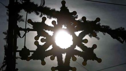 Stern auf dem Weihnachtsmarkt in Augsburg.