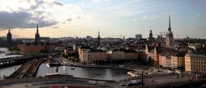 Blick auf den südlichen Teil von Gamla Stan, Stockholms Altstadt.