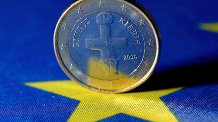 Eine zyprische 2-Euro-Münze