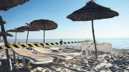 So sieht der Erfolg des IS aus: Leerer Strand in Tunesien nach dem Anschlag auf ein Hotel in Sousse. Foto: dpa