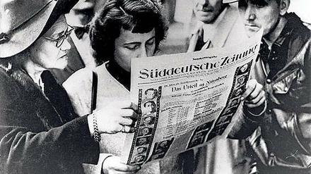 1. Oktober 1946: Sonderausgabe der "SZ" zum Ende der Nürnberger Prozesse.