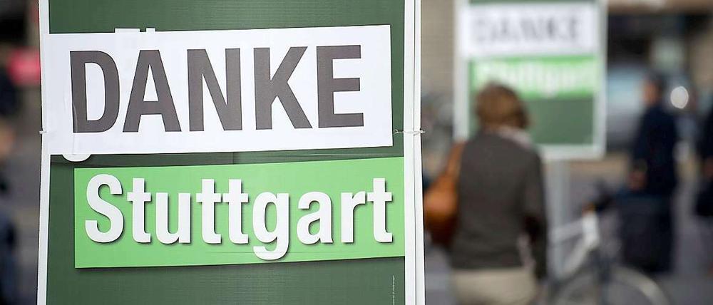 Gut gelaufen für die Grünen: In Stuttgart heißt der Bürgermeister jetzt Fritz Kuhn.