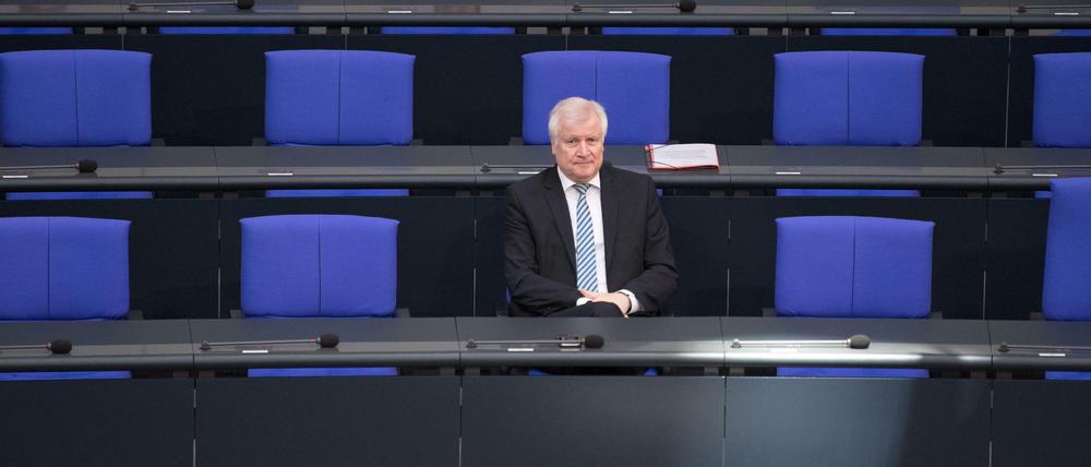Bundesinnenminister Horst Seehofer (CSU) am Donnerstag im Bundestag