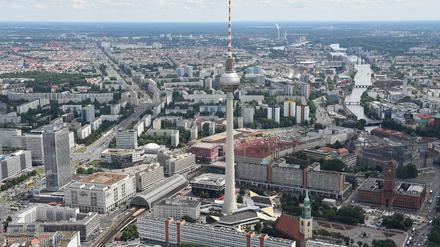 Blick auf Berlin in Richtung Osten 