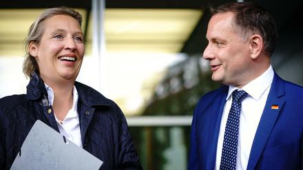 Mit Weidel und Chrupalla an der Spitze zieht die AfD in den Bundestagswahlkampf.
