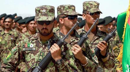 Die afghanische Armee im Kampf gegen die Taliban.