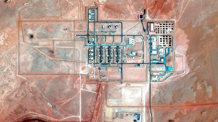 Die algerische Gasanlage auf einem Satellitenbild.