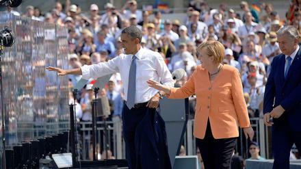 Barack Obama und Angela Merkel im Sommer 2013 in Berlin.