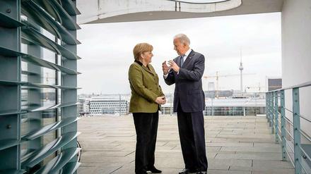 Bundeskanzlerin Merkel und US-Vizepräsident Joe Biden
