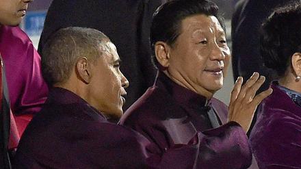 Ein Herz und eine Seele? Na ja, vielleicht nicht ganz. Barack Obama und Xi Jinping auf dem Apec-Gipfel in Peking. 