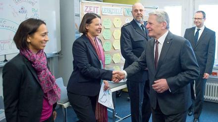 Joachim Gauck am vergangenen Dienstag beim "Zentrum für Internationale Friedenseinsätze" in Berlin. 