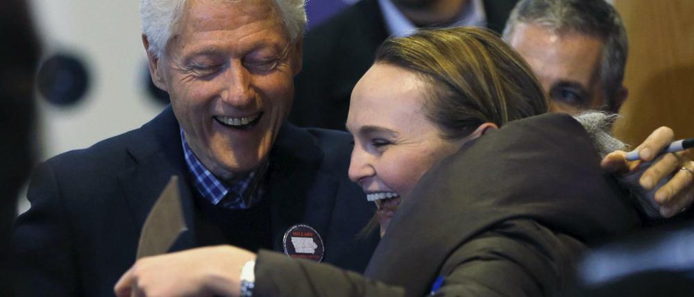 Bill Clinton im Wahlkampf in Iowa. 