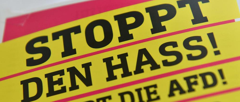 Das Bündnis "Stoppt den Hass - Stoppt die AfD" will gegen die AfD-Demonstration "Zukunft Deutschland" protestieren.