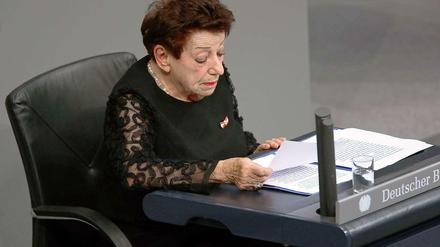 Die Holocaust-Überlebende Inge Deutschkron hielt im Bundestag eine bewegende Rede.